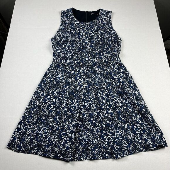 GAP Womens Fit And Flare Dress Floral Sleeveless Preppy Back Zip Work Size 8 - Picture 1 of 12